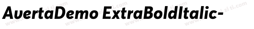 AvertaDemo ExtraBoldItalic字体转换